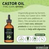 GreenIVe Castor Oil Organically Grown 100% Pure 4 fl oz Bottle Cold Pressed, Hexane Free, Eyelash and Eyebrow Growth Serum, Skin Moisturizer Detox and Wraps