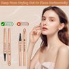3D Waterproof Long-Lasting Eyebrow Pen, Natural Makeup Fine Stroke Eyebrow Pencil, Microblading 4 Fork Tip Tattoo Contouring Pencil for Natural-Looking Brows Makeup (04#Black)