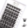 Cluster Lashes 72 Individual Lashes Clusters Eyelash Extensions False Eyelashes DIY Wispy Fluffy Lash Extension Reusable False Eyelashes Natural Look Mix 10-16mm C D Curl-DM27