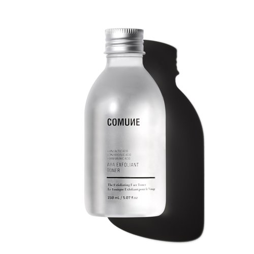 COMUNE AHA Exfoliant Toner - Leave-On Liquid Exfoliant 6% Lactic Acid, 3% Glycolic Acid + Hyaluronic Acid | Gently Exfoliates Dead Cells, Unclogs Pores & Smooths While Hydrating | 150 mL / 5.07 fl.oz
