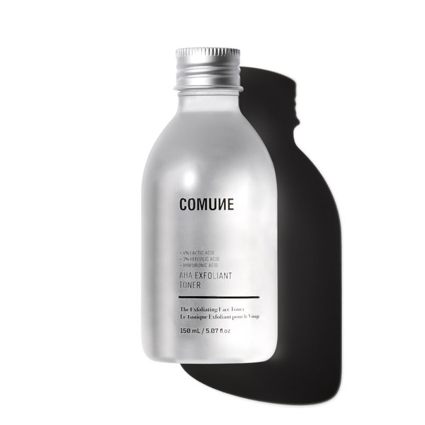 COMUNE AHA Exfoliant Toner - Leave-On Liquid Exfoliant 6% Lactic Acid, 3% Glycolic Acid + Hyaluronic Acid | Gently Exfoliates Dead Cells, Unclogs Pores & Smooths While Hydrating | 150 mL / 5.07 fl.oz