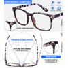 MARE AZZURO 3.50 Leopard Computer Reading Glasses Women Blue Light Blocking Readers 3.50, Trendy Leopard Gaming Readers 350