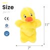 Easfan Duck Hand Puppet Plush Interactive Animal Toy for Role Play Storytelling Preschool Teaching Christmas Birthday Gifts for Kids Boys Girls Yellow, 11''