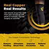 CopperJoint Knee Compression Sleeve Knee Support for Women & Men - Breathable Copper Infused Nylon - Non-Slip - For Pain Relief, Recovery, Swelling & Circulation – Single Sleeve Only (Medium)