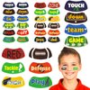 CCINEE 240Pcs Football Face Tattoos, 20 Sheets Football Body Temporary Stickers Under Eye Sticker Face Paint for Football Game Party Birthday Theme Party Decoration Favor Supplies Scholl Reward Prizes