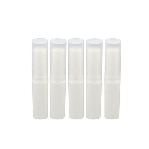 24Pcs Empty Lipstick Lip Balm Tube Container Holder Lip Gloss Case Tube Bottle for DIY(Rice White)