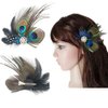 Peacock Feathery Hair Clip, Cute Retro Carnival Party Hairpin, Wedding Dance Party Hair Accessory, Bridesmaid Gift Peacock Accessory(size:10-15cm)