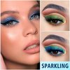 IONSGAKO Green Glitter Eyeshadow Palette,18 color Matte Shimmer Eyeshadow Palette Highly Pigmented for Christmas Halloween Smoky Makeup Daily Natural Eye Makeup Women Green Eye Shadow Makeup Palette