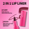 HOSAILY 2 in 1 Gradient Lip Liner Pencil, Matte Nude Lip Liner Plumping Creamy Lipstick, High Pigmented Easy-to-Use Long Lasting Crayon Contour Lipliner Lip Combo Makeup Pen #08
