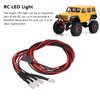RC Car Light, 5 Sets 4 LED RC Car Light High Brightness Diameter 5mm White Red Light RC LED Lights Kits for Modified HeadlightsBody Parts