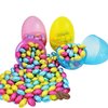 Fillable Easter Eggs Jumbo 6 InchTranslucent (6-Pack) Colorful Plastic Jumbo Easter Eggs, Stands Upright, Perfect For Easter Egg Hunt, Surprise Egg, Easter Hunt,6" Giant Fillable Eggs