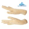 Skating Spirit Figure Skating Competition Thermal Gloves (1 pair) Sparkle Rhinestone Decoration, for Performance Test Show Dance (Beige, Medium)