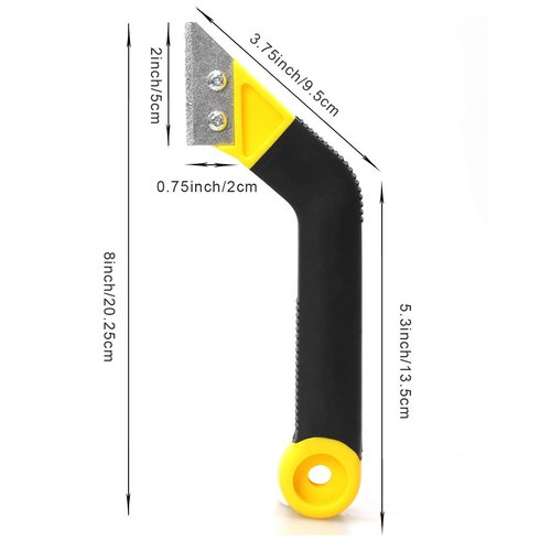 Coitak Tile Grout Saw Angled Grout Saw with 3 Pieces Extra Blades Replacement, Grout Removal Tool for Tile Cleaning