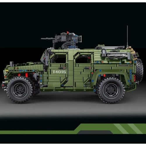 General Jim's Warrior Off Road Vehicle 1:8 Model MOC Modular Building Block 3175 Piece Military Style Vehicle Great for Adults and Teens.