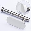 YIGII Toilet Paper Holder Self Adhesive - Adhesive Toilet Roll Holder no Drilling for Bathroom Stainless Steel Brushed