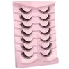 False Eyelashes Cat Eye Natural Look 3D Wispy Lashes Fluffy Faux Mink Lashes Volume Soft Light Fake Eyelash 7 Pairs Pack by Milllruez