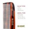 Kent 12T All Coarse Hair Detangling Comb Wide Teeth Pocket Comb for Thick Curly Wavy Hair. Hair Detangler Comb for Grooming Styling Hair, Beard and Mustache. Saw-Cut Hand Polished. Handmade in England