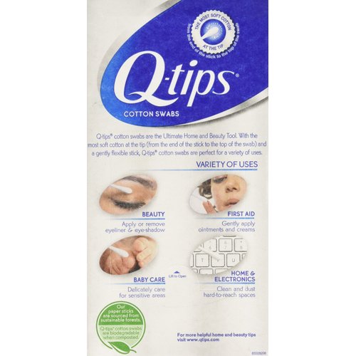 Q-Tips Cotton Swabs 375 Count (3 Pack)