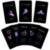 Han Yu Bowen Love Oracle Cards,Tarot Cards for Beginners Twin Flame Tarot Cards,Oracle Cards Decks with Meanings on Them Soulmate to Romantic Relationships Oracle Cards (Black (2.75“ × 4.72")