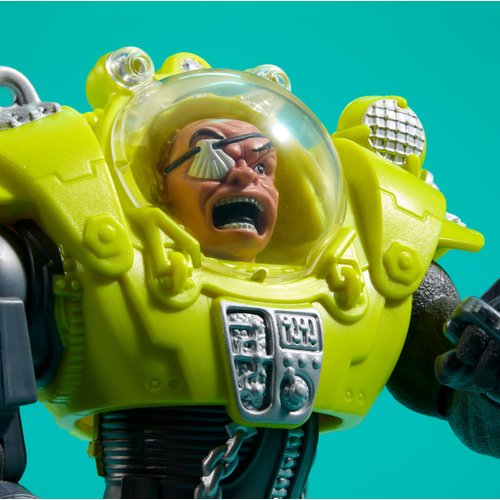 Mattel Street Sharks Action Figure with Spring-Fired Speargun Accessory, Dr Piranoid Collectible Toy Inspired by 90s TV Villain, 6-Inch