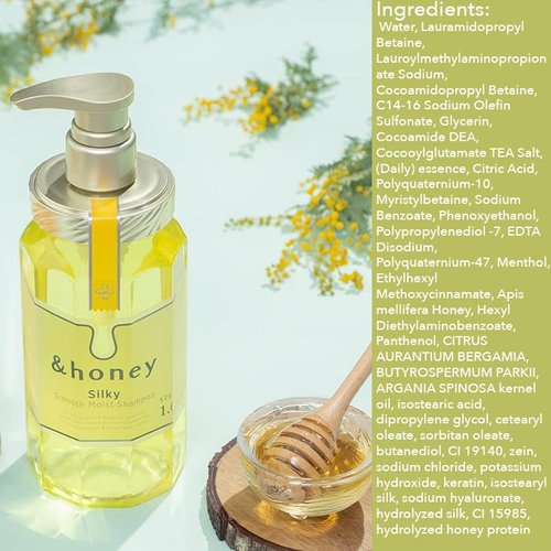 1 PC Perfumed Honey Silky Smooth Moisture Hair Shampoo, No Additive, Can Be Used For Pregnant Women And Children, Leaving Clear Smooth Silky Hair For You, 440ml (shampoo)