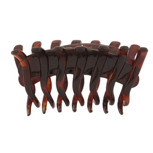 Caravan Wave Rounded Teeth Spike Decoration Top In Tortoise Shell Hair Claw