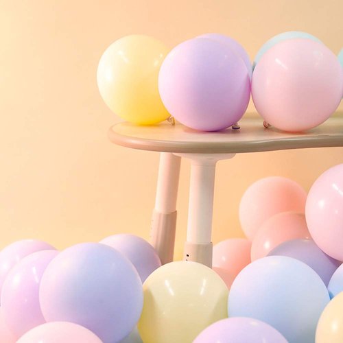 Party Pastel Balloons 100 Pcs 10" Macaron Candy Colored Latex Balloons for Birthday Wedding Engagement Anniversary Christmas Festival Picnic or Any Friends & Family Party Decorations- Multicolor