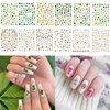 AnyDesign 1200Pcs+ St. Patrick's Day & Easter Nail Art Stickers Green Shamrock Irish Theme Nail Decals Easter Rabbit Bunny Egg Chick Nail Stickers Self-Adhesive Nail Decor for Women Girls, 12 Sheet