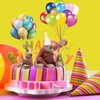 Gemini&Genius 2Pcs Orangutan Toys for Kids, Animal Toys Gorilla Family Toy Figurines, Jungle Animal Action Figures with Moveable Hand, Room Decorations, Cup Cake Toppers for Kids Gifts