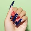 AIMEILI Gel Nail Polish Red White Navy Blue Colors Gel Polish Soak Off Nail Lamp Cured Nail Gel for the 4th of July Manicure Kit Set 33