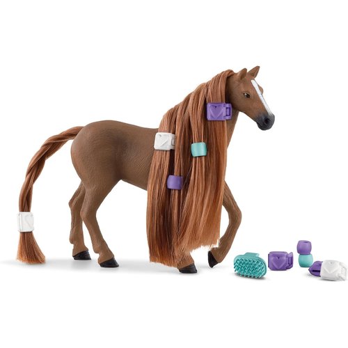 Schleich Horse Club Sofia's Beauties English Thoroughbred Mare Playset - Realistic Toy Figure with Brushable Hair and Accessories, Fun and Imaginative Play for Boys and Girls, Gift for Kids Ages 5+