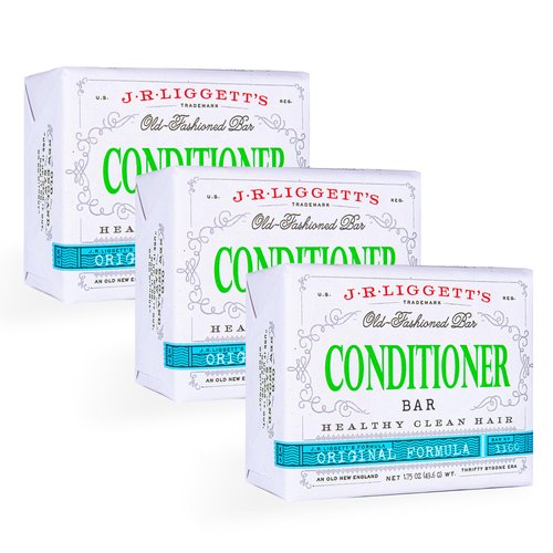 J·R·LIGGETT'S Hair Conditioner Bar | Plant Based Ingredients | Zero Waste Biodegradable, Sulfate & Cruelty Free | Leaves Hair Healthy, Clean, Soft and Conditioned | Eco Friendly Set of Three 1.75oz