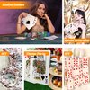 SeptCity Jumbo Playing Cards, Super Big Giant Game Theme Full Deck Huge Poker Oversize Decorations of Magic Party Fun for All Ages (1 Pack) (4 Times)