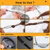 76PCS Vikings Hair Jewelry Norse Runes Tube Beads, Metal Clips Cuffs Rings, Accessories for Braids Dreadlocks Beads for Braiding Beard Decoration Bracelets Pendant Necklace DIY