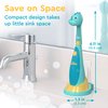 Brusheez Little Toddlers’ Sonic Toothbrush - Safe & Gentle Toothbrush for Ages 1-3 with Built-in, Light-Up 2-Minute Timer, Extra Brush Head, & Storage Base for First-Time Brushers (Rex The Dinosaur)