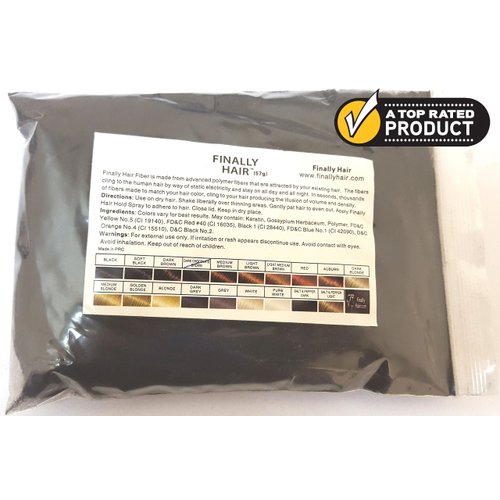 Finally Hair Hair Fiber Refill 250 Grams 8.82 ounces For Hair Loss Concealing by Finally Hair (Dark Chocolate Brown)