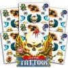 American Traditional Temporary Tattoos Set Kids Adults - 50 Bold Classic Tattoos (Party Supplies)