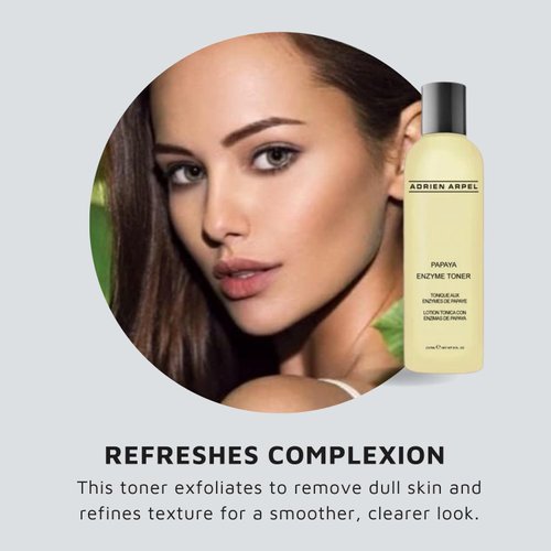 Papaya Enzyme Facial Toner by Adrien Arpel, Exfoliates Dead Skin Cells, Cleans, Softens and Restores Glow, Hydrating Toner for Face