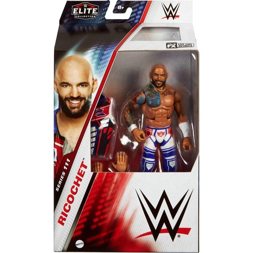 Mattel WWE Elite Action Figure & Accessories, 6-inch Collectible Ricochet with 25 Articulation Points, Life-Like Look & Swappable Hands