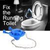 AMAYJUELONG Toilet Flapper Replacement, 2-inch Universal Toilet Stopper Flapper Compatible with American Standard Toilet Tank, Long-Lasting Rubber Seal Flapper with Stainless Steel Chain/Blue