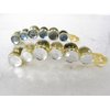 Clear or gray art deco sparkly banana hair claw clip with rhinestones (Primary color: Gray)