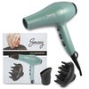 Sassy Ceramic Ion Hair Dryer, 1875-Watt Salon Dryer with Concentrator and Diffuser, Multiple Heat Settings and Cool Shot (Aqua)