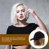 DOITOOL Canvas Hat Wig Straight Human Hair Wig Hats Has Short Straight Wig Hair Extension Hat Wig Caps for Women One-piece Hat Wig Miss One Piece Sun Visor High Temperature Wire