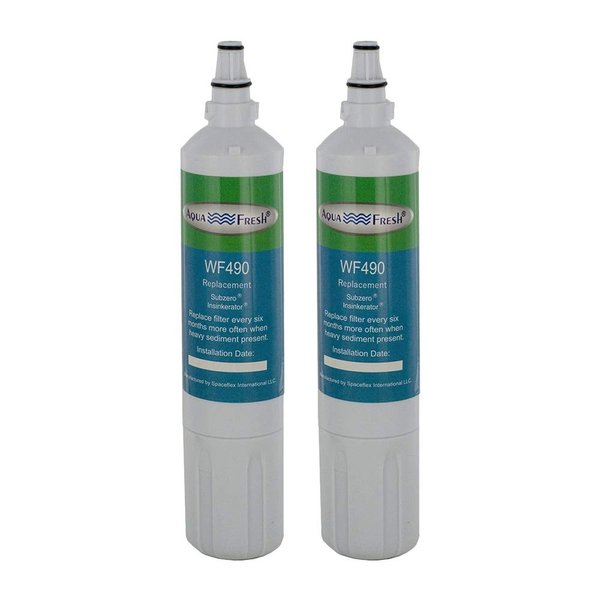 Aqua Fresh Sub-Zero 4204490 Refrigerater Water Filter Replacement Compatible with Sub Zero 4204490,4290510, Insinkerator F-1000, F-2000 Water Filter (2 Pack)