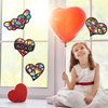 Yeaqee 24 Pack DIY Suncatcher Paper Crafts Stained Glass Effect Paper Suncatchers, 700 Tissue Papers, Window Art Arts and Crafts for Party Favors Toys(Heart)