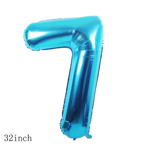 Chaungfu Balloons, 11 pcs Foil Balloons 7 Year Old for 7st Birthday Party Supplies Decoration， Confetti Balloon Kids Party Balloons Party Supplies 7 Years Old Birthday Balloon for Kids (7th, Blue)
