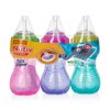 Nuby No-Spill Soft Straw Easy Grip Sippy Cup for Girls - (3-Pack) 10 Oz - 12+ Months