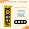 Baby TV Remote Control Toy with Cute Giraffe Soft Silicone Cover Teething Toy, Realistic Baby Musical Remote Control Toy with Light ＆ Sound (Giraffe)