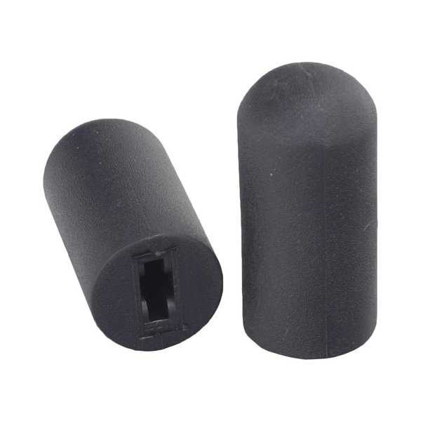 Rubber Tips for Invacare Wheelchair Brake Wheel Locks, Black for 1/2 Inch Flat Handle - Pair