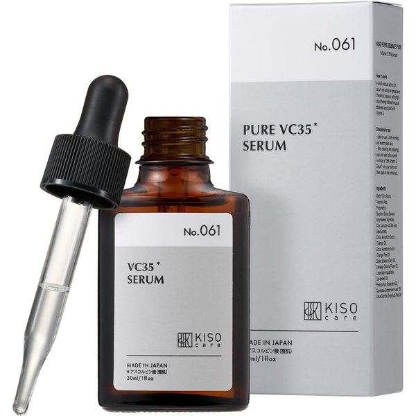 KisoCare 35% Pure Vitamin C Serum for Face Vitamin C, Coix barley extract 30ml 1oz - Made in Japan
